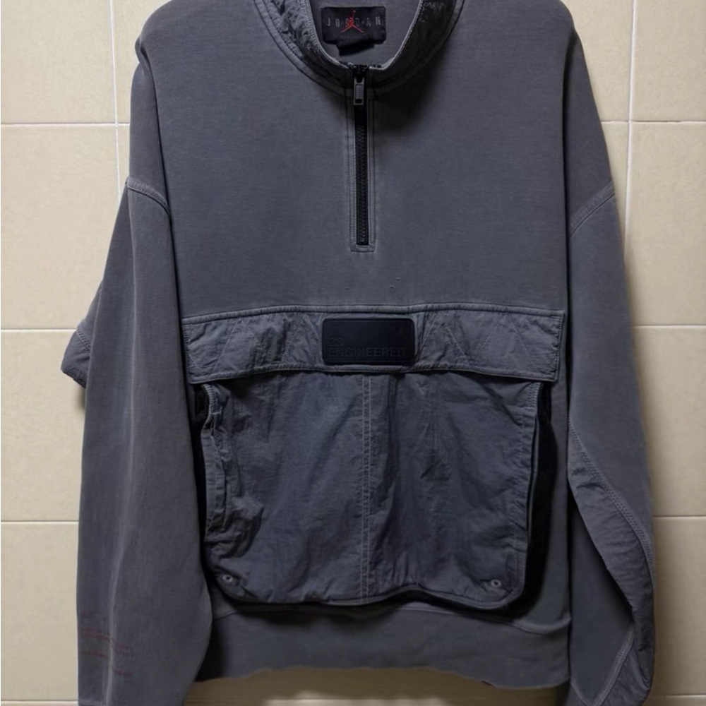 Jordan Men's Charcoal Half-Zip Windbreaker